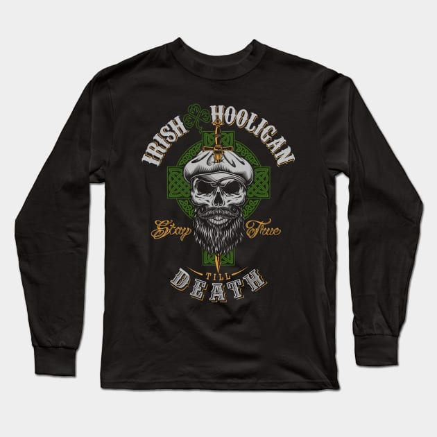 Irish Hooligan St Patricks Celtic Long Sleeve T-Shirt by redbaron_ict